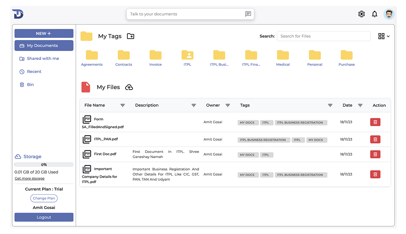 DocTalks — InfiniteAI GenAI Document Intelligence Platform